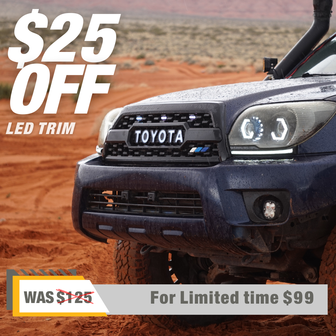 4th Gen 4Runner LED Headlight Trim